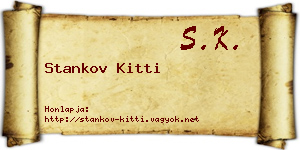 Stankov Kitti névjegykártya